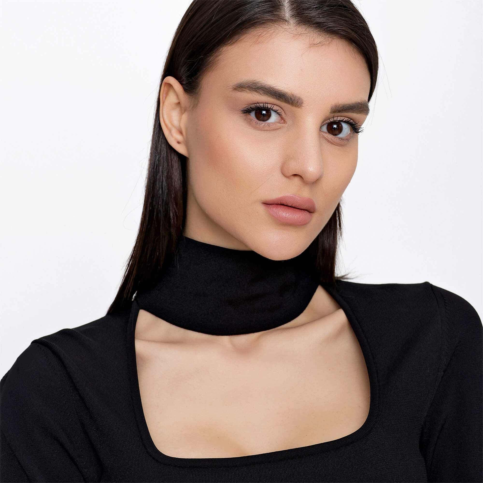 Dolce&Gabbana - Black Viscose Blend Cut Out Turtleneck Sweater